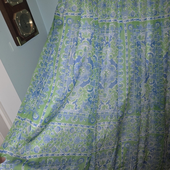 Gretchen Scott Borderline Maxi Dress Watteau Vibrant Green and Blue - Picture 8 of 11